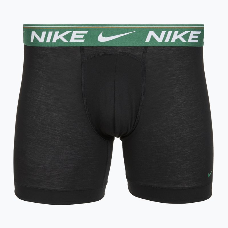 Vyriškos trumpikės Nike Dri-FIT Ultra Comfort 3 poros black evrgreen aura/deep night/black waistband 2
