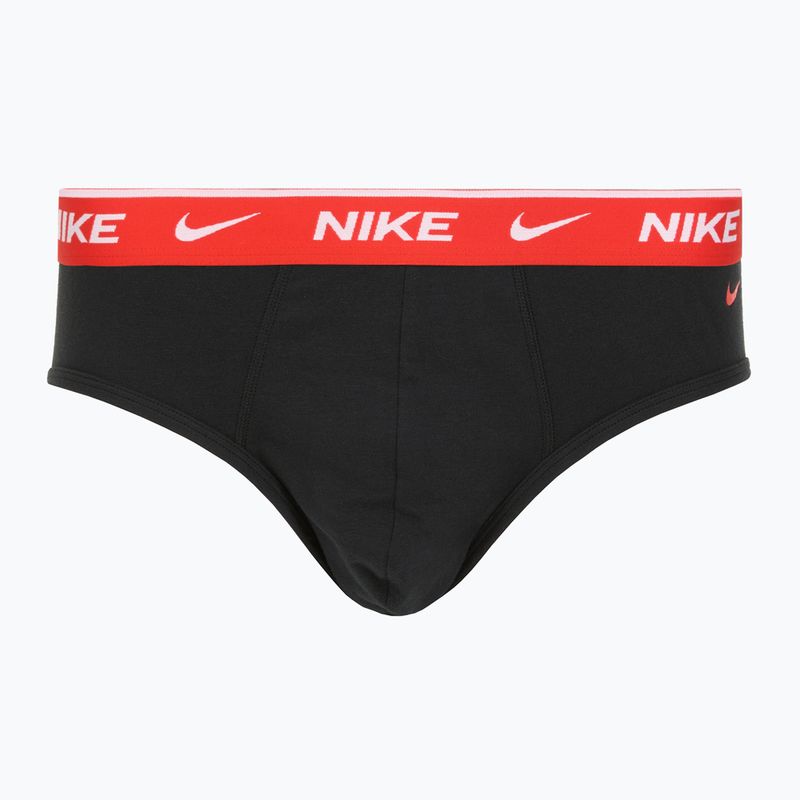 Vyriškos glaudės Nike Everyday Cotton Stretch Brief 3 poros black light crimson/desert ochre/black wb 2