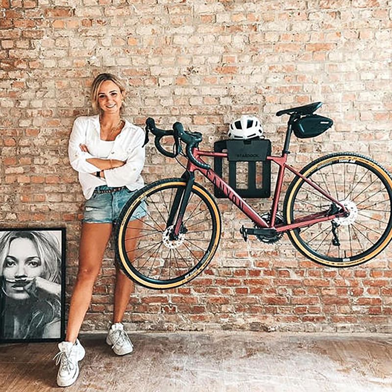 Prie sienos tvirtinamas dviračių laikiklis STASDOCK Bike Hanger happy black 5