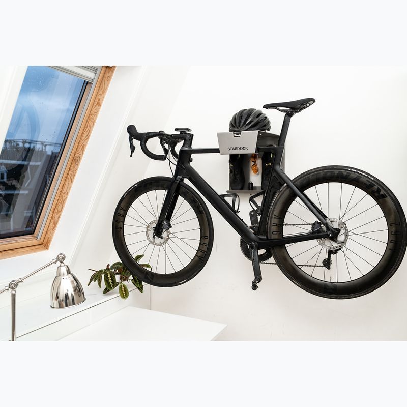 Prie sienos tvirtinamas dviračių laikiklis STASDOCK Bike Hanger deep silver 4