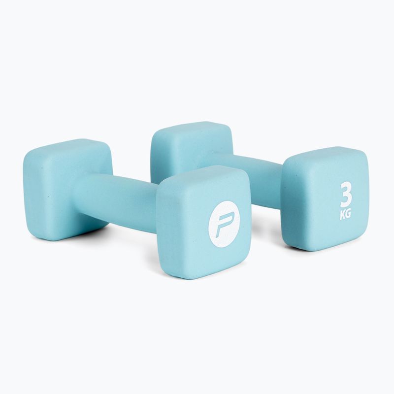 Neopreno hanteliai 3 kg Pure2Improve mėlyni P2I201410