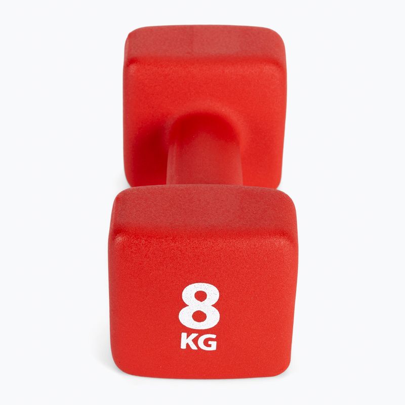 Neopreninis 8 kg hantelis Pure2Improve raudonas P2I201450 3