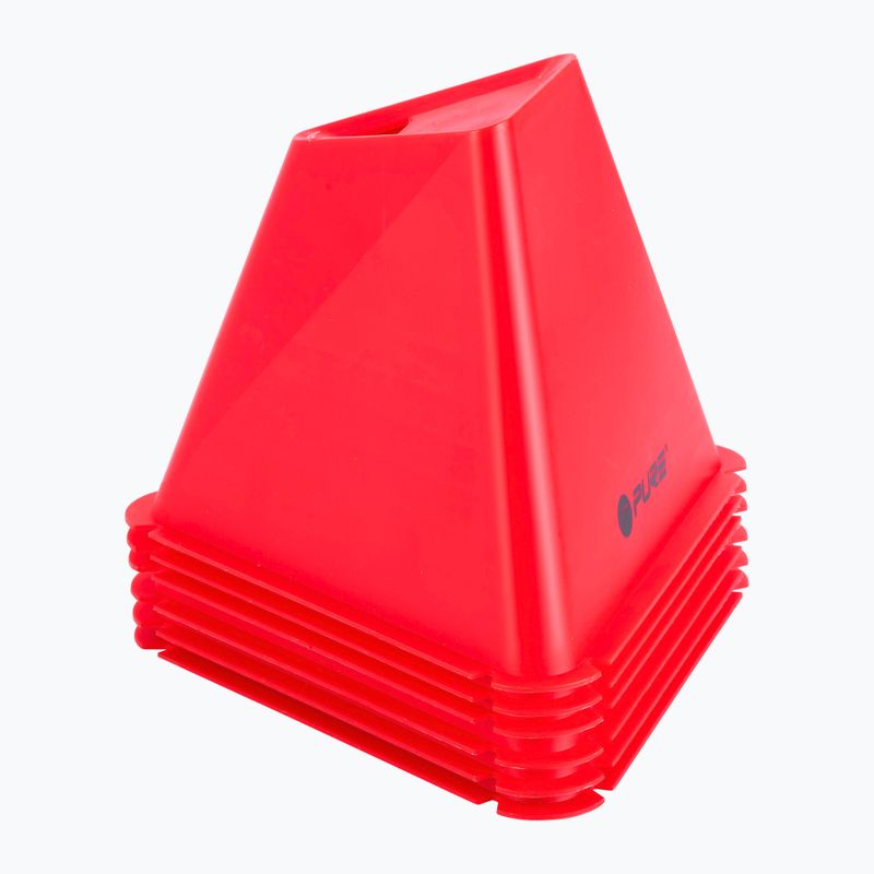 Treniruotės kūgiai Pure2Improve Triangle Cones Set 6 vnt. red 2