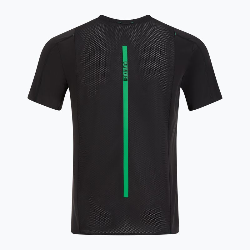 Vyriški marškinėliai Calvin Klein LVGMS5K188 Baselayer black/blosson green logo 2