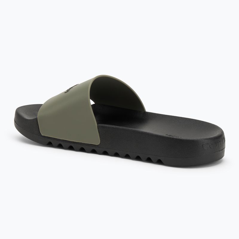 Vyriškos šlepetės Calvin Klein HM0HM01063 Chuncky Pool Slide Rub Smokey Olive/Black 3