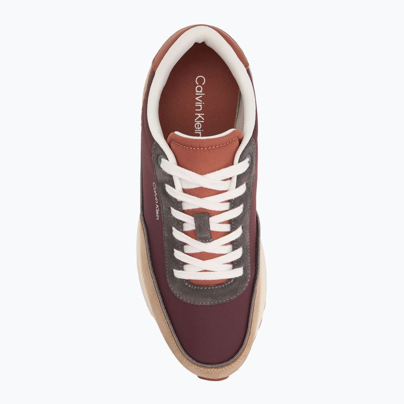 Vyriški batai Calvin Klein HM0HM01714 Low Top Lace Up Repreve Mix Silver Mink/Vineyard Wine 5