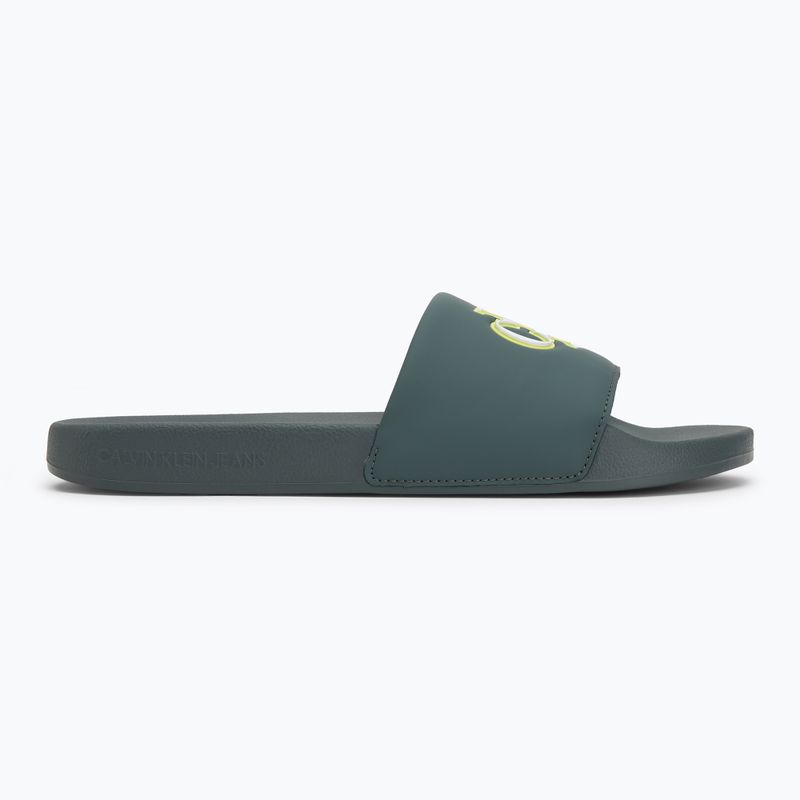 Vyriškos šlepetės Calvin Klein YM0YM01281 Jelly Mono PU Seaside Aqua/White 2