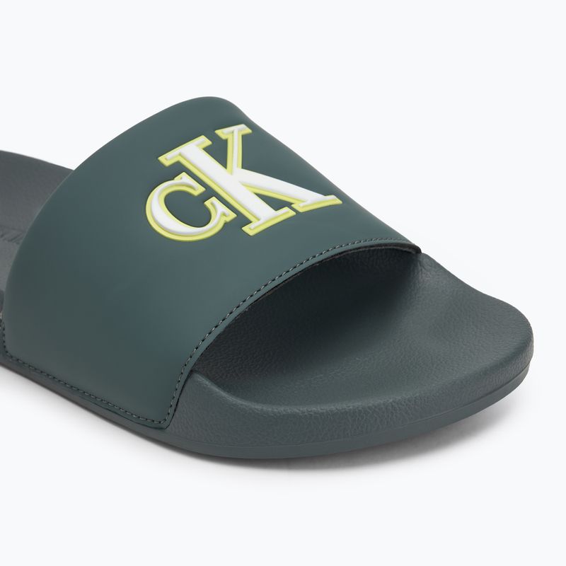 Vyriškos šlepetės Calvin Klein YM0YM01281 Jelly Mono PU Seaside Aqua/White 7