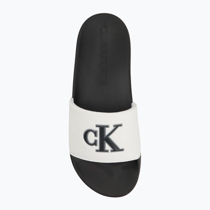 Vyriškos šlepetės Calvin Klein YM0YM01281 Jelly Mono PU Bright White/Black 5