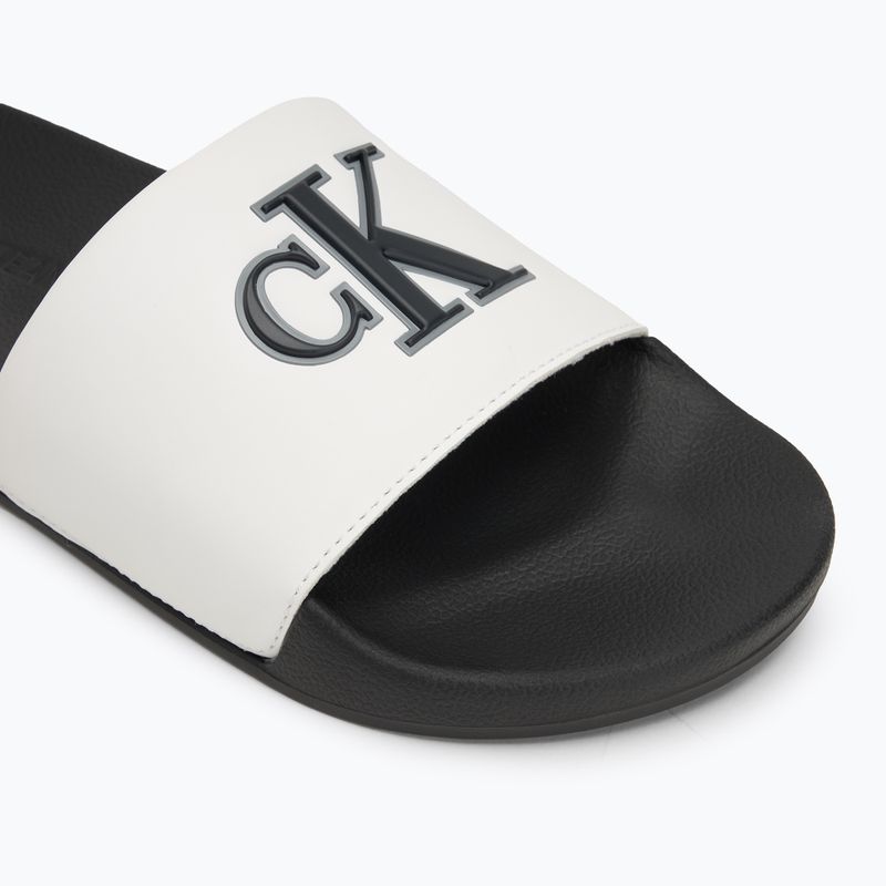 Vyriškos šlepetės Calvin Klein YM0YM01281 Jelly Mono PU Bright White/Black 7
