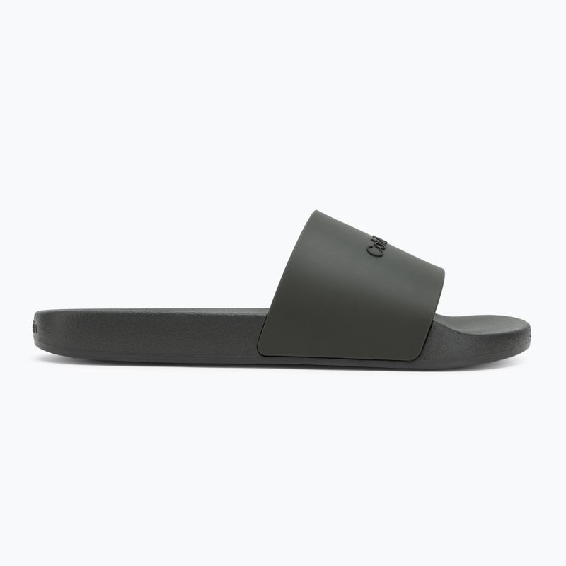 Calvin Klein vyriškos šlepetės HM0HM00455 Pool Slide Rubber dark olive 2