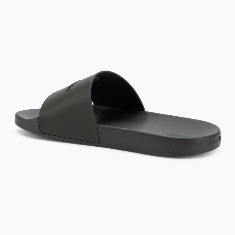 Calvin Klein vyriškos šlepetės HM0HM00455 Pool Slide Rubber dark olive 3