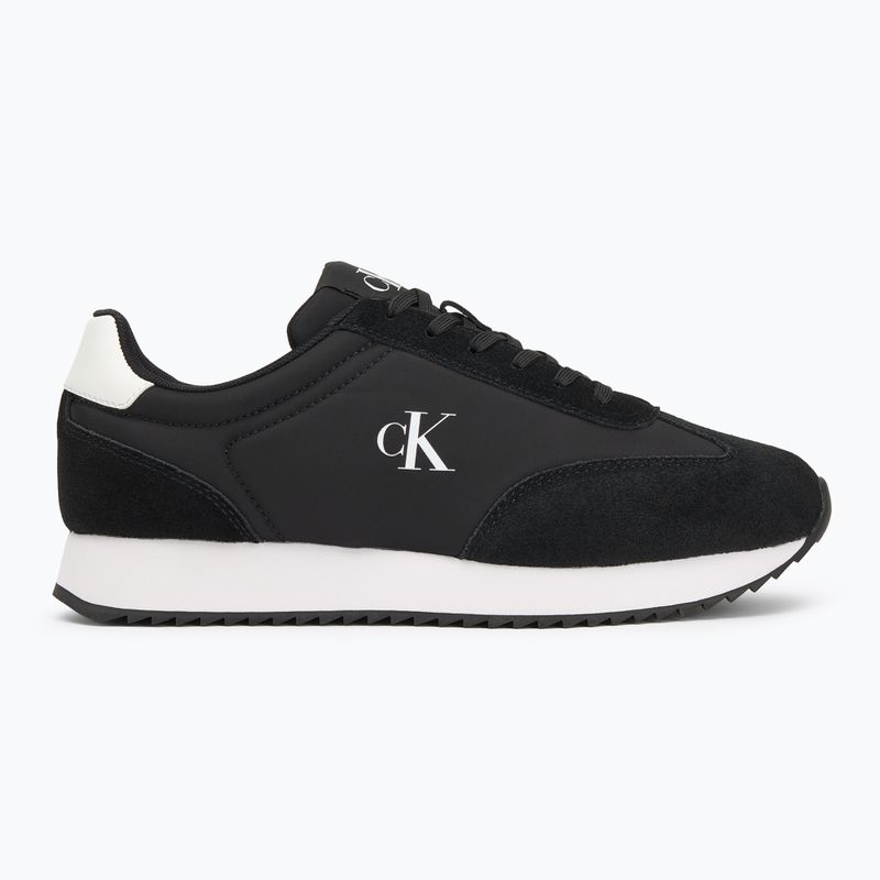 Vyriški batai Calvin Klein YM0YM01325 Retro Runner Lace Up Ny-Su Black/Bright White 2
