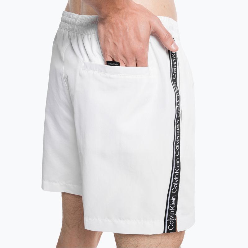 Vyriški Calvin Klein Medium Drawstring maudymosi šortai balti 6