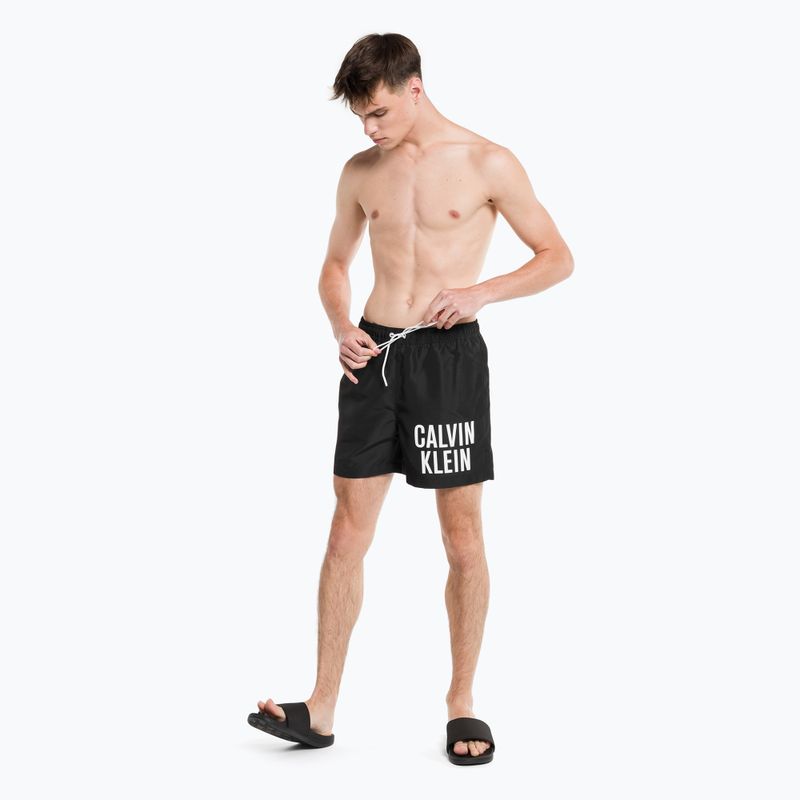 Vyriški Calvin Klein Medium Drawstring maudymosi šortai juodi 5
