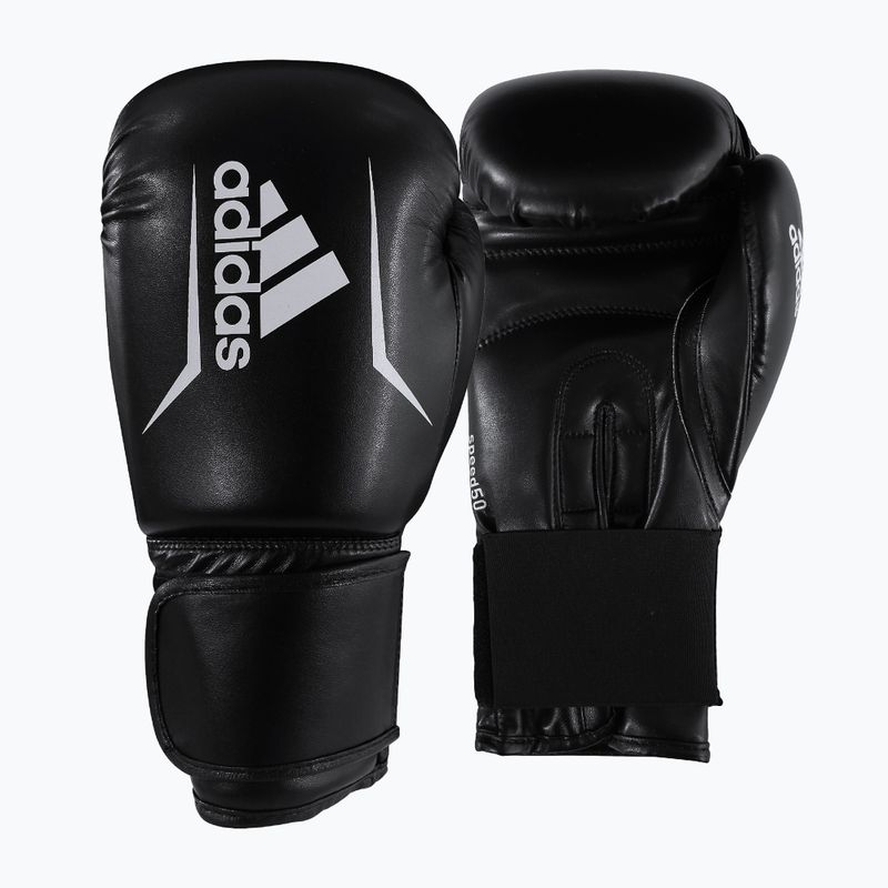 adidas Performance bokso rinkinys krepšys + pirštinės + tvarstis juodai baltas ADIBAC11KIT-EUN 4