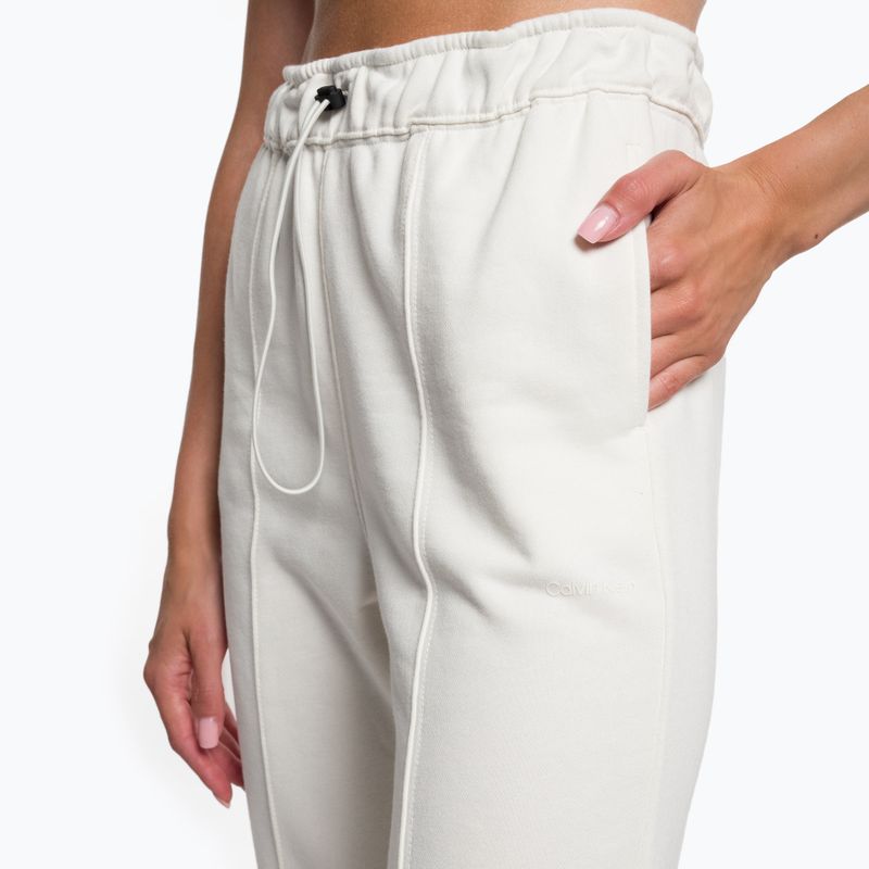 Moteriškos treniruočių kelnės Calvin Klein Knit YBI white suede 4