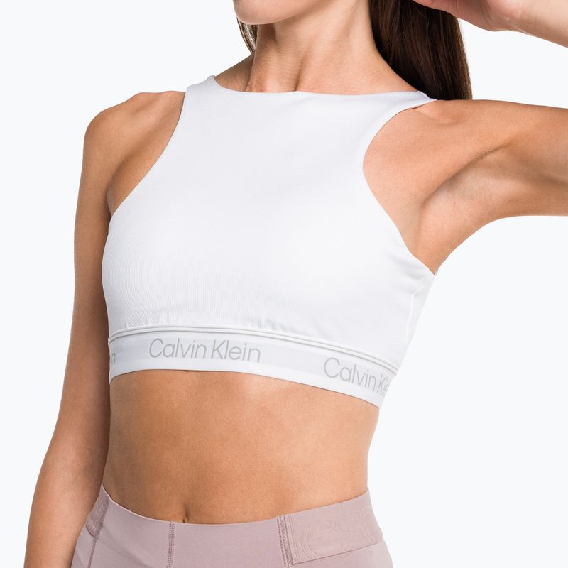 Calvin Klein Medium Support YAF ryškiai balta fitneso liemenėlė 4