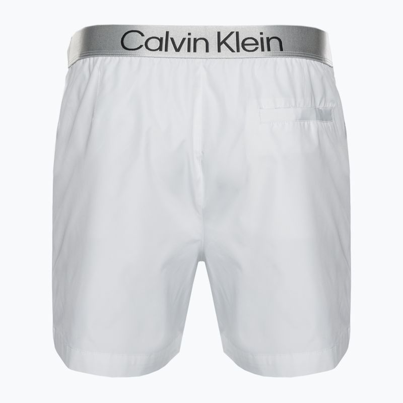 Vyriški Calvin Klein Medium Drawstring maudymosi šortai balti 2