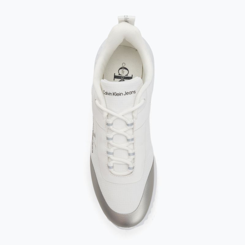Moteriški batai Calvin Klein Eva Runner Low Lace Mix Ml Wn bright white/silver 5