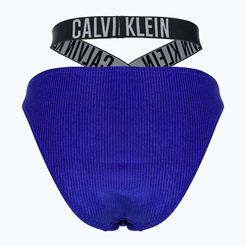 Maudymosi kostiumėlio apatinė dalis Calvin Klein High Leg Cheeky Bikini midnight lagoon 2