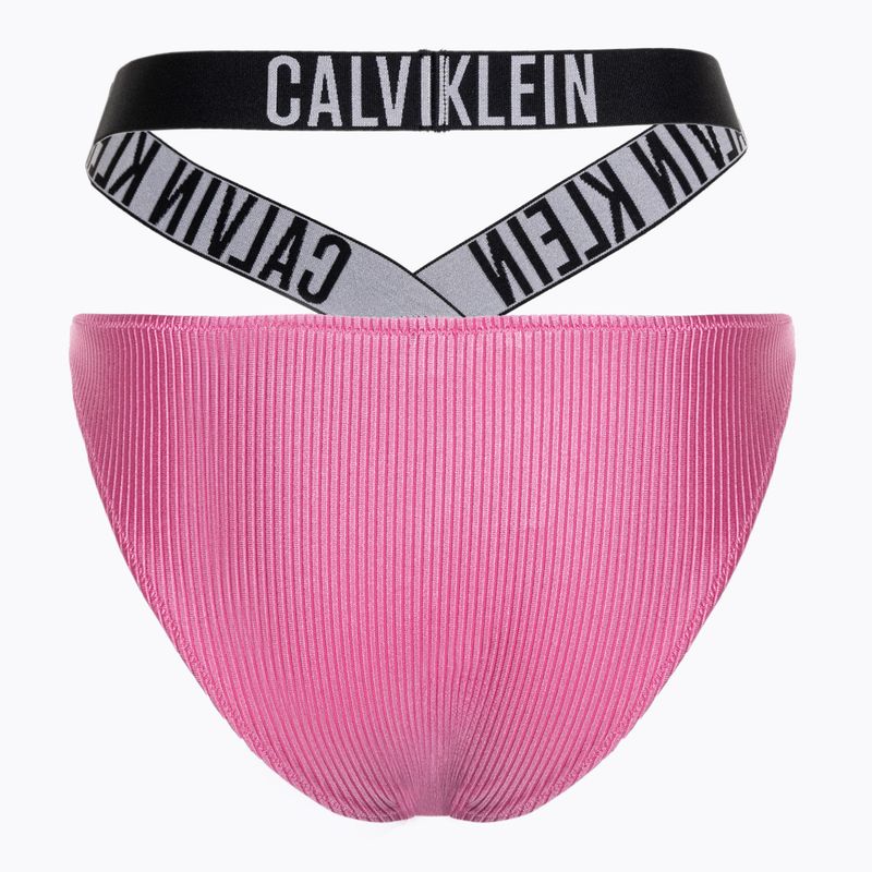 Maudymosi kostiumėlio apatinė dalis Calvin Klein High Leg Cheeky Bikini bold pink 2