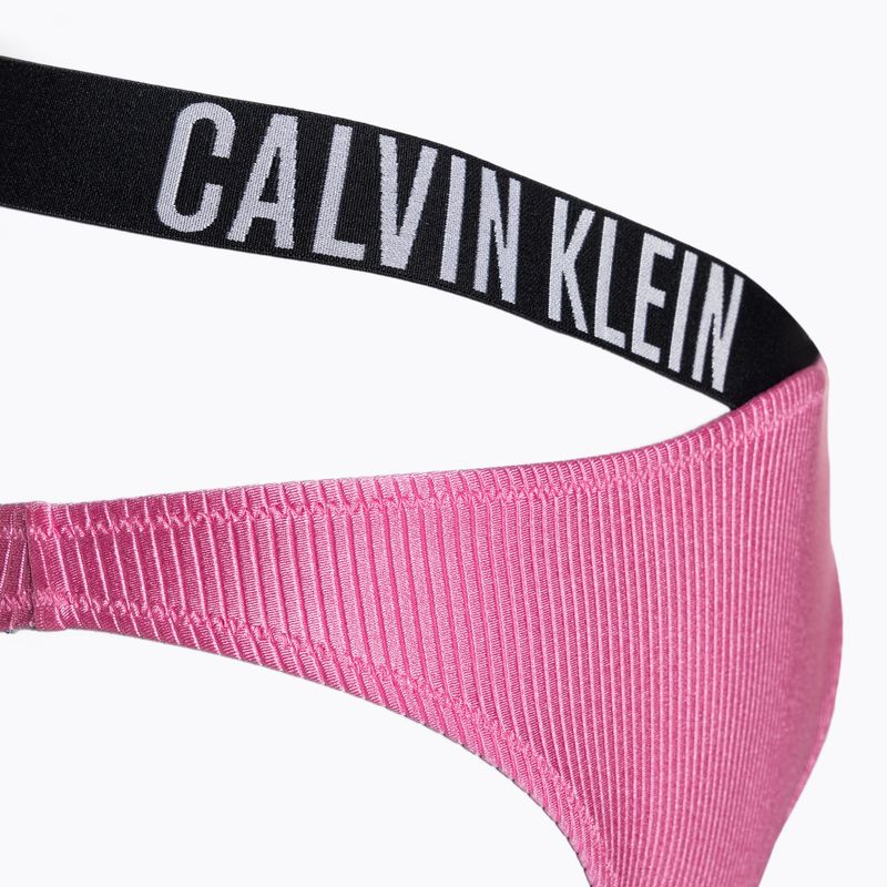 Maudymosi kostiumėlio apatinė dalis Calvin Klein High Leg Cheeky Bikini bold pink 4