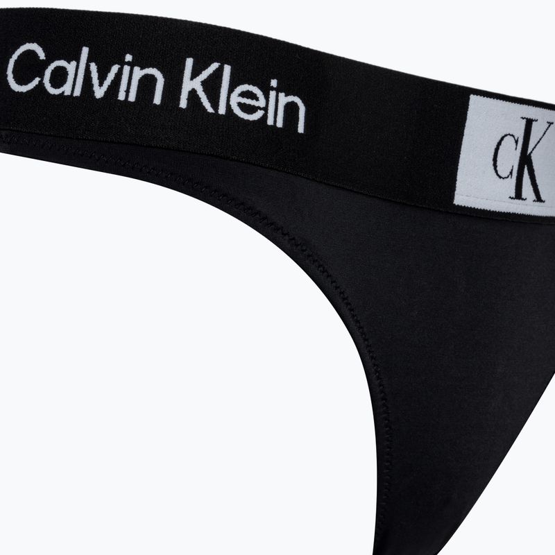 Maudymosi kostiumėlio apatinė dalis Calvin Klein Thong black 3