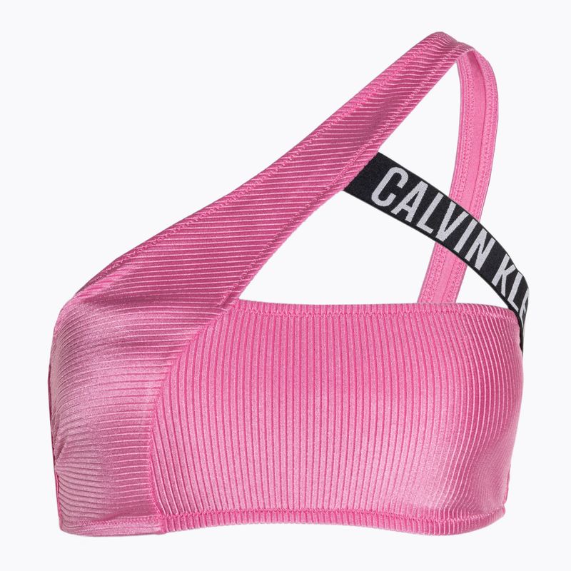 Maudymosi kostiumėlio viršutinė dalis Calvin Klein One Shoulder Bralette-RP bold pink
