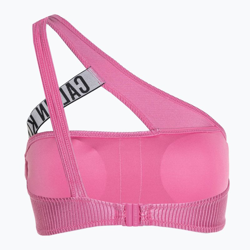 Maudymosi kostiumėlio viršutinė dalis Calvin Klein One Shoulder Bralette-RP bold pink 2