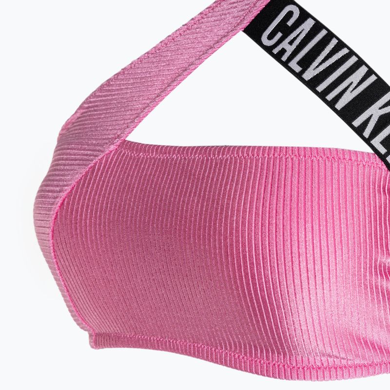 Maudymosi kostiumėlio viršutinė dalis Calvin Klein One Shoulder Bralette-RP bold pink 3
