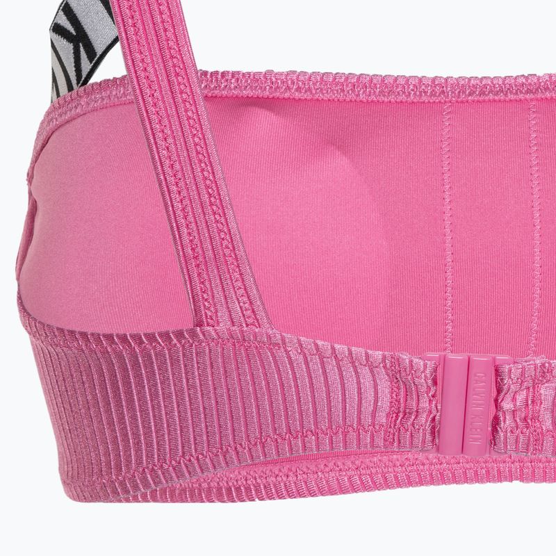 Maudymosi kostiumėlio viršutinė dalis Calvin Klein One Shoulder Bralette-RP bold pink 4