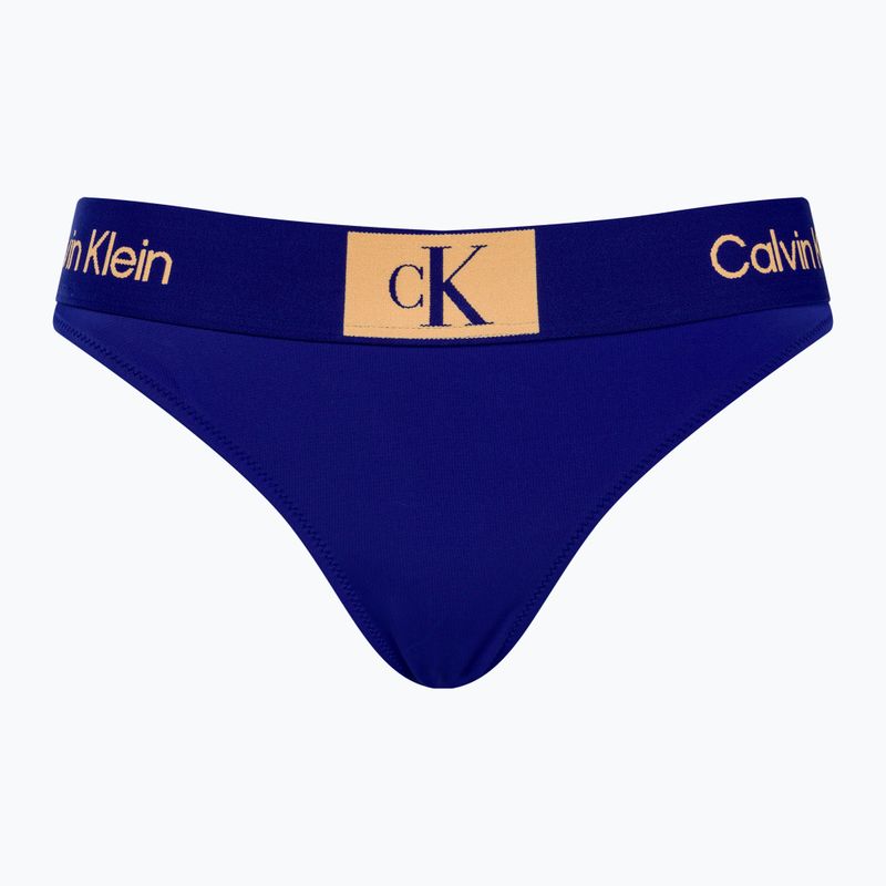 Maudymosi kostiumėlio apatinė dalis Calvin Klein Thong midnight lagoon