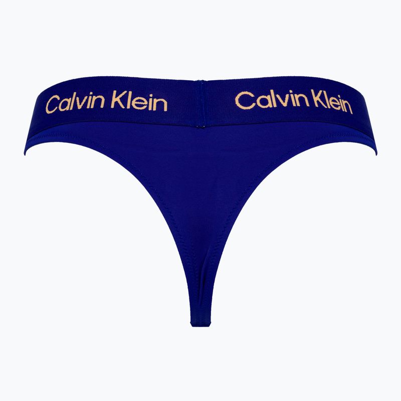 Maudymosi kostiumėlio apatinė dalis Calvin Klein Thong midnight lagoon 2