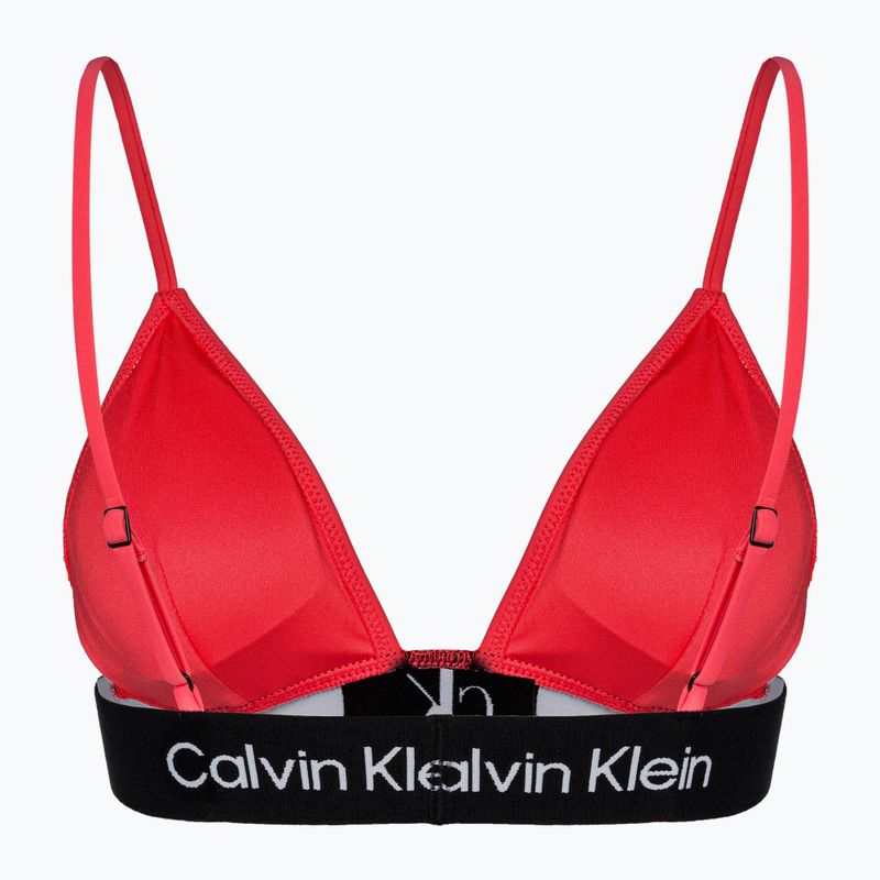 Maudymosi kostiumėlio viršutinė dalis Calvin Klein Fixed Triangle-RP calypso coral 2