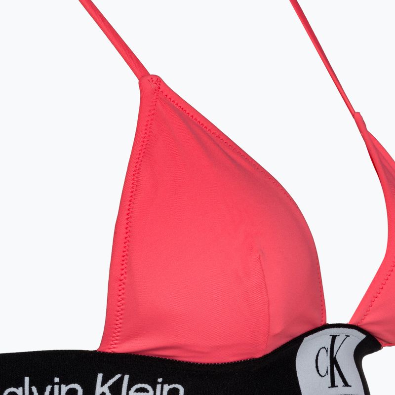 Maudymosi kostiumėlio viršutinė dalis Calvin Klein Fixed Triangle-RP calypso coral 3