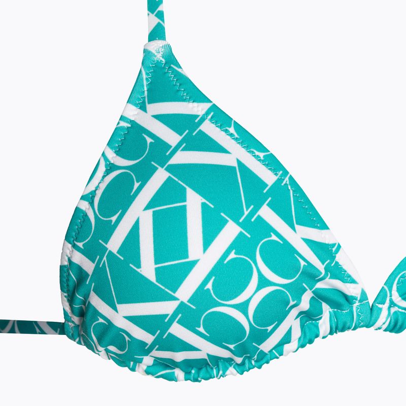 Maudymosi kostiumėlio viršutinė dalis Calvin Klein Triangle-RP Print monogram blue 3
