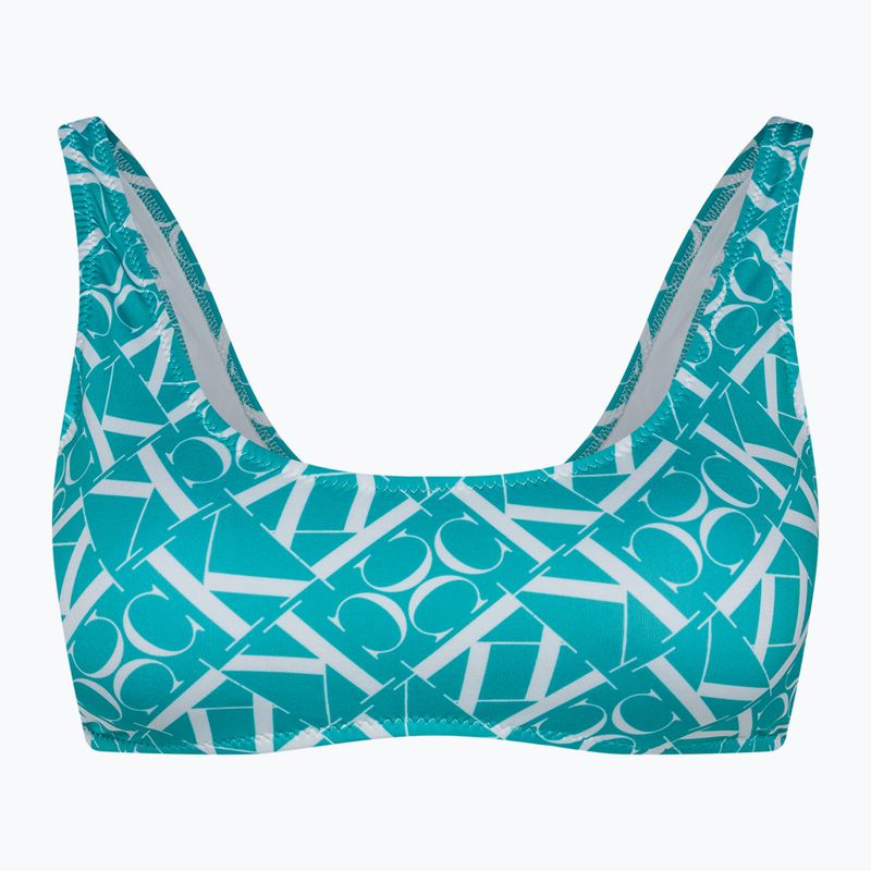 Maudymosi kostiumėlio viršutinė dalis Calvin Klein Bralette-RP Print monogram blue