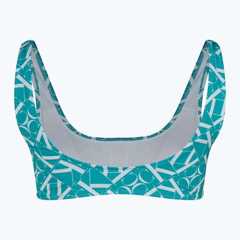 Maudymosi kostiumėlio viršutinė dalis Calvin Klein Bralette-RP Print monogram blue 2
