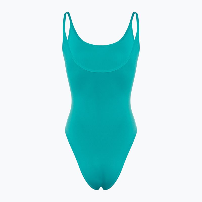 Moteriškas vientisas maudymosi kostiumėlis Calvin Klein Scoop One Piece blue ocean 2