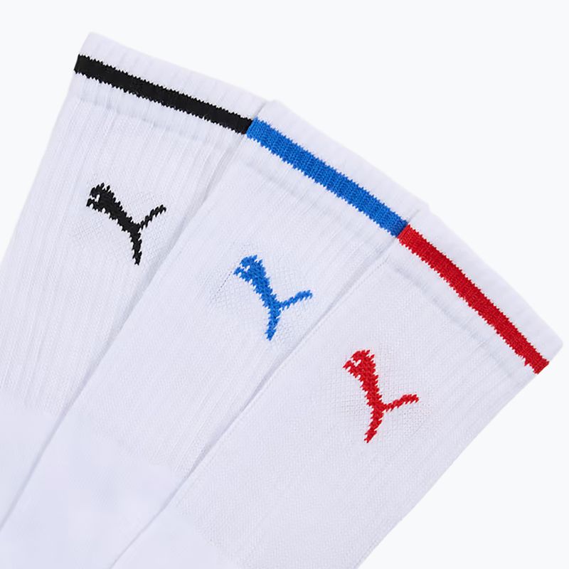 Kojinės PUMA Sport Crew Stripe 3 pairs white 2