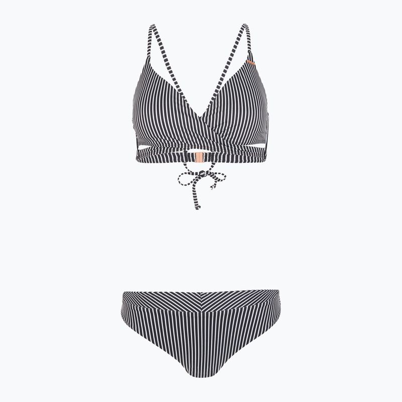 Moteriškas dviejų dalių maudymosi kostiumėlis O'Neill Baay Maoi Bikini black simple stripe