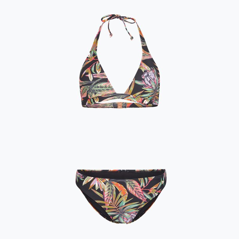 Moteriškas dviejų dalių maudymosi kostiumėlis O'Neill Marga Rita Bikini black tropical flower