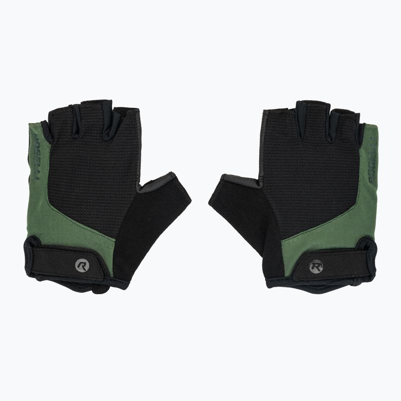 Rogelli Essential juodos/žalios vyriškos dviratininkų pirštinės 2