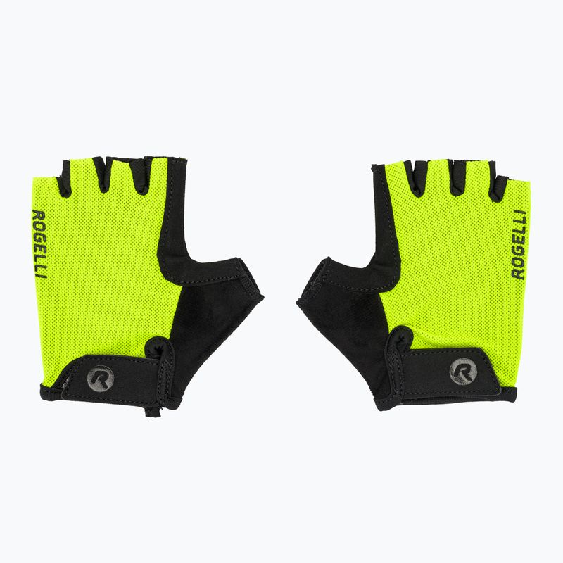 Rogelli Core Jr vaikiškos dviratininkų pirštinės fluoro geltonumo 2