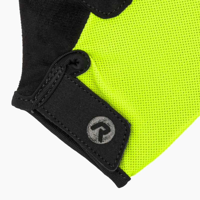Rogelli Core Jr vaikiškos dviratininkų pirštinės fluoro geltonumo 4