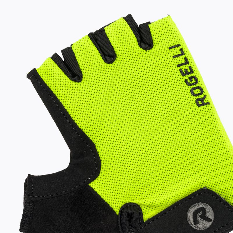 Rogelli Core Jr vaikiškos dviratininkų pirštinės fluoro geltonumo 5