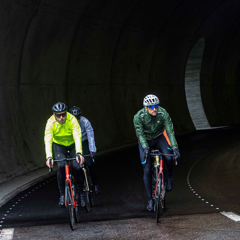 Vyriška dviračių striukė Rogelli Essential Rain fluorescent army green 9