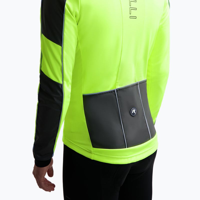 Vyriška dviračių striukė Rogelli Essential Winter Hi Vis yellow 4
