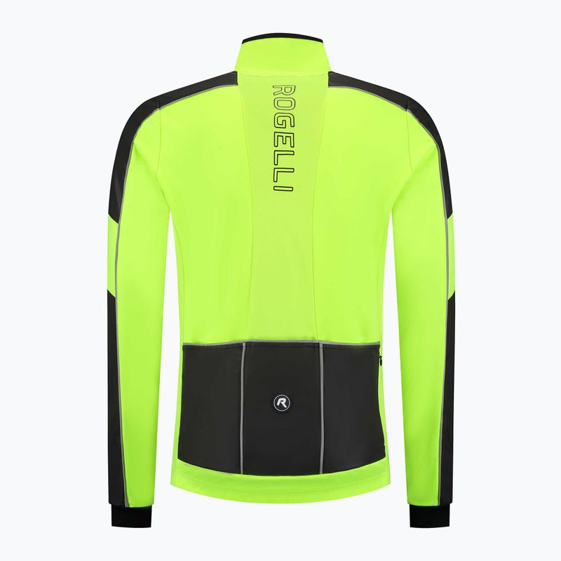 Vyriška dviračių striukė Rogelli Essential Winter Hi Vis yellow 6
